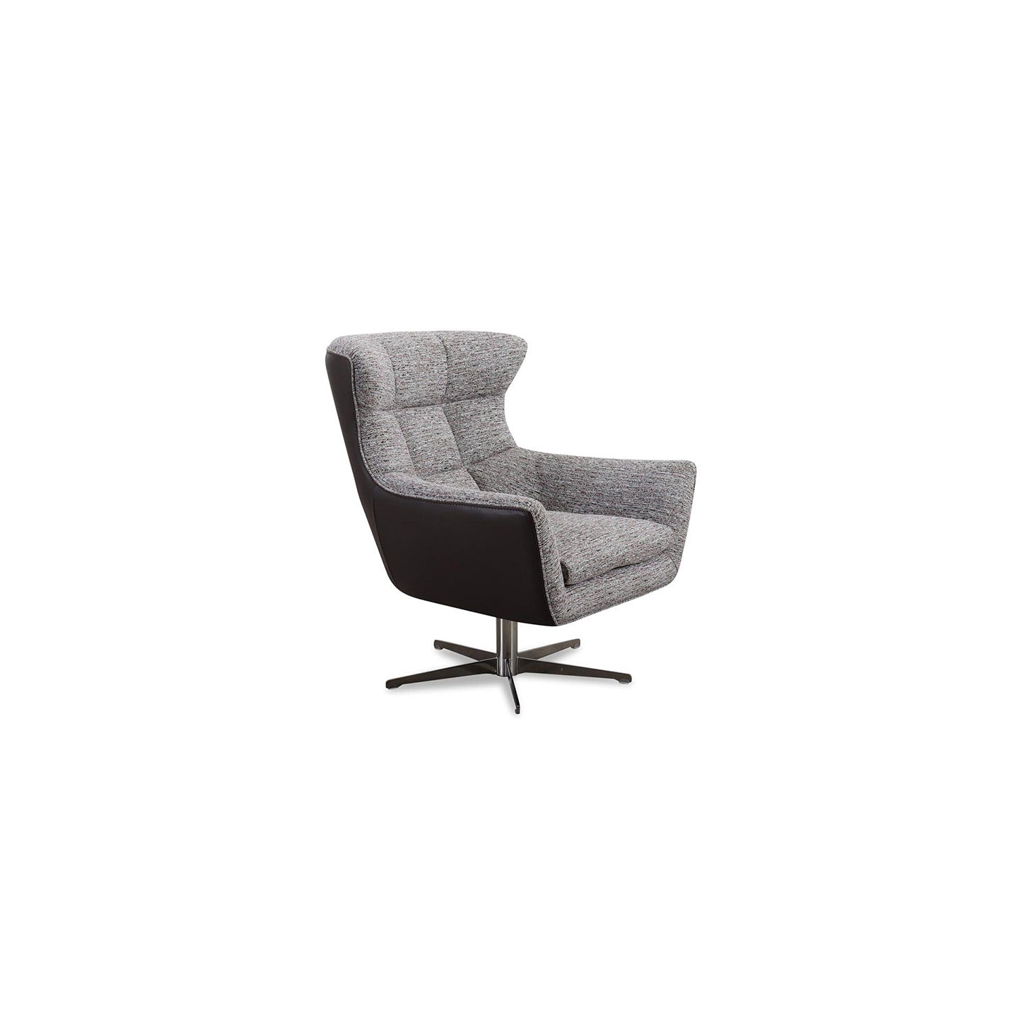 Drehessel JACOB in Stoff Nisa rosa und Leder smooth taupe