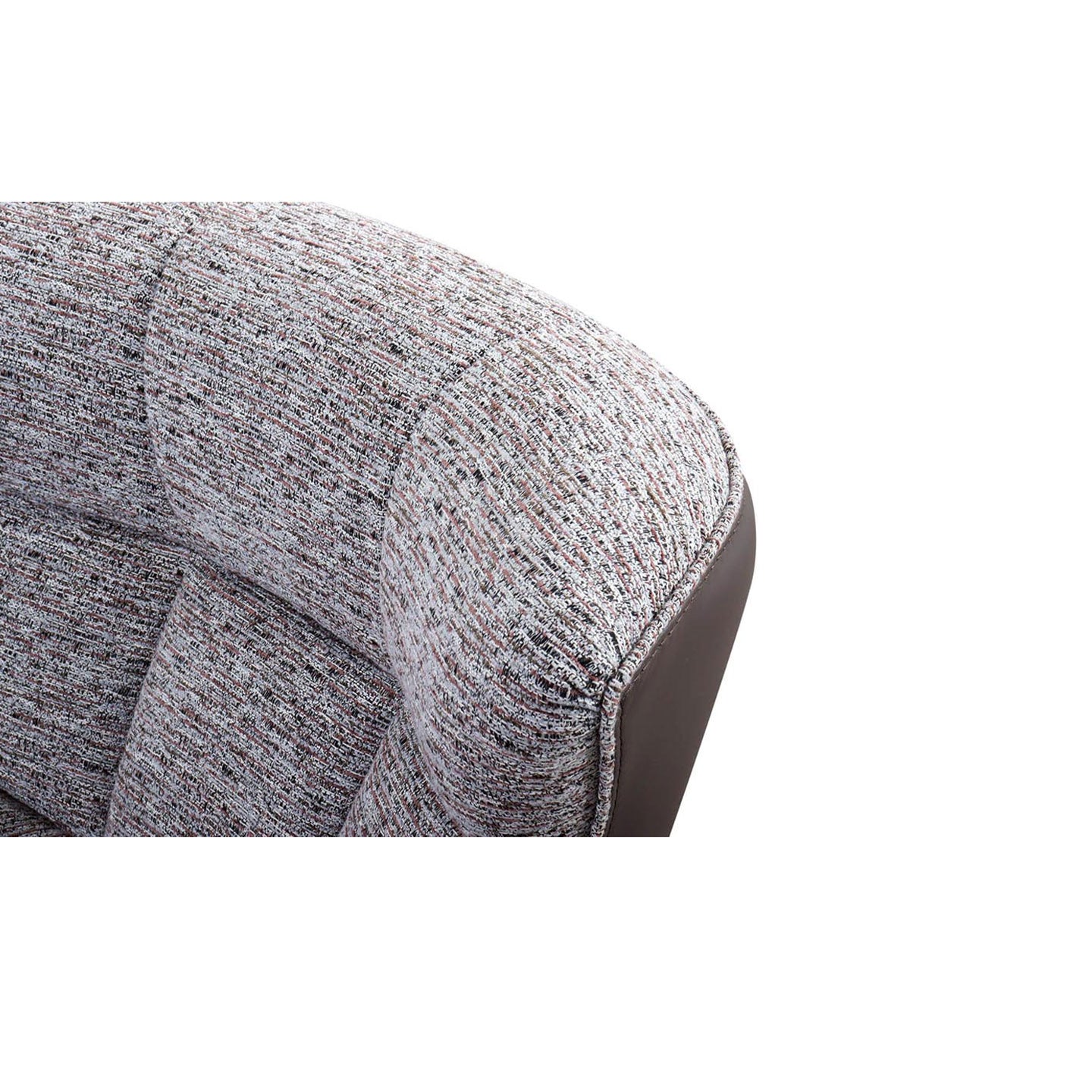 Drehessel JACOB in Stoff Nisa rosa und Leder smooth taupe