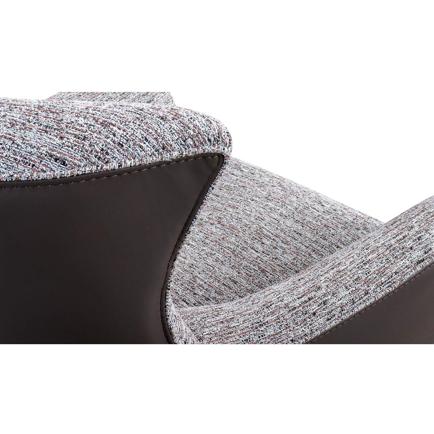 Drehessel JACOB in Stoff Nisa rosa und Leder smooth taupe