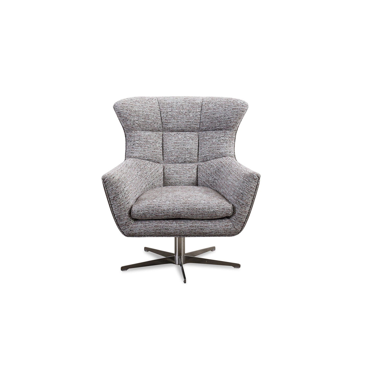 Drehessel JACOB in Stoff Nisa rosa und Leder smooth taupe