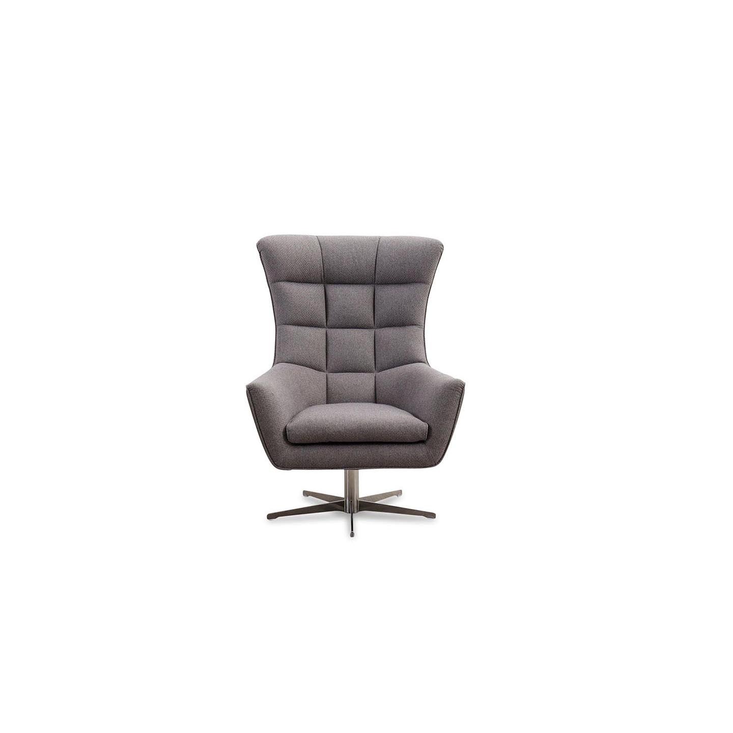 Sessel JACOB in Leder Nouveau und Stoff Bentley