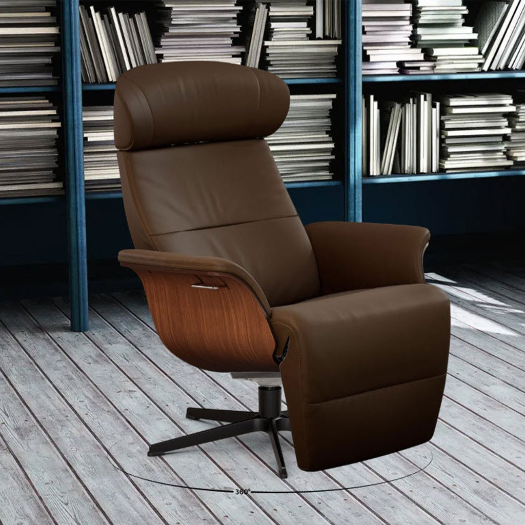 Time Out mit Fußstütze in Leder Fantasy brown