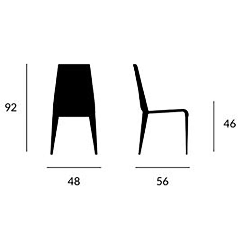 4er Set Stühle FILE in Leder braun