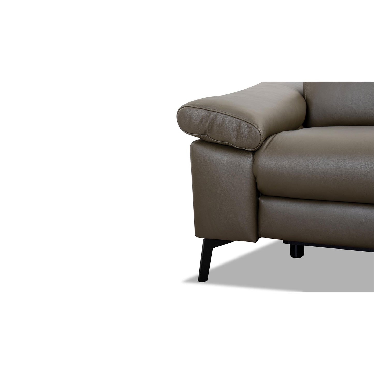 Ecksofa Teramo in Leder Mercury olive