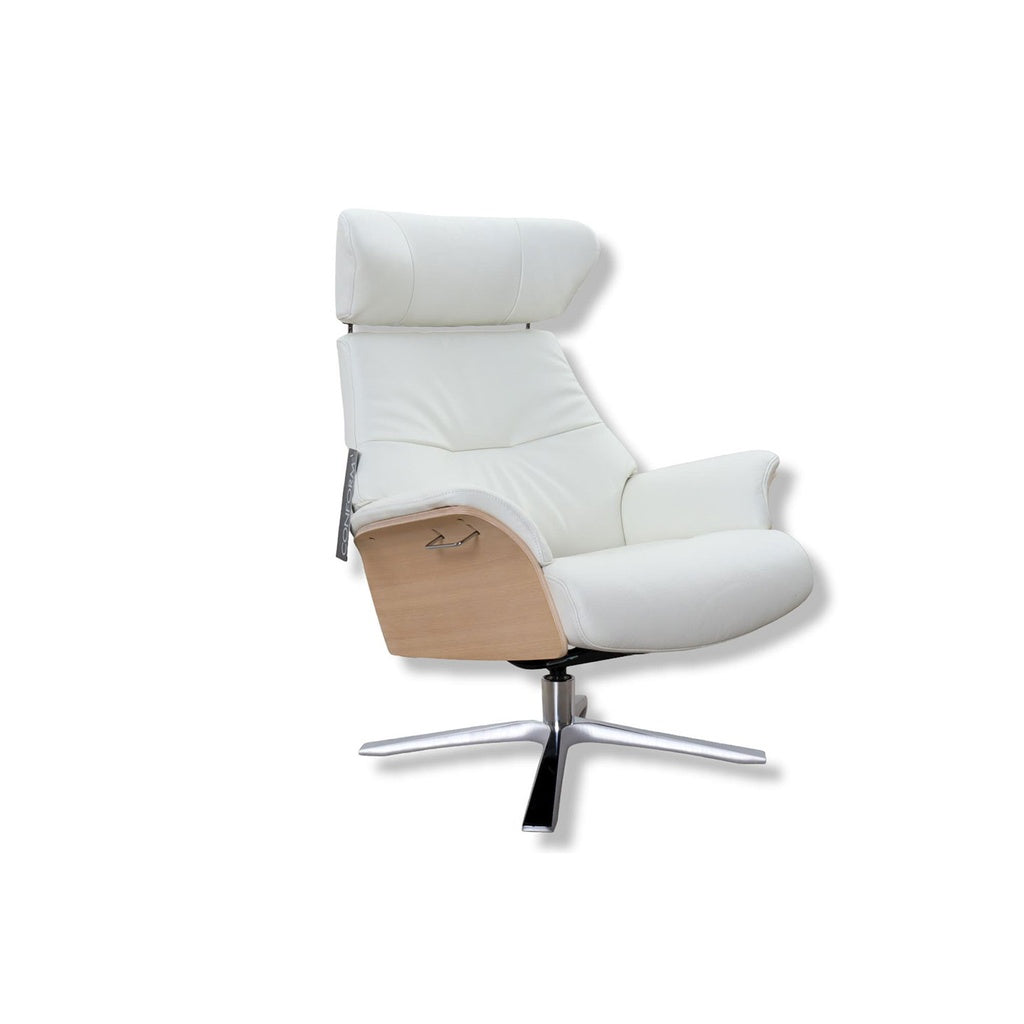 Fernsehsessel Air in Leder Fantasy pure white