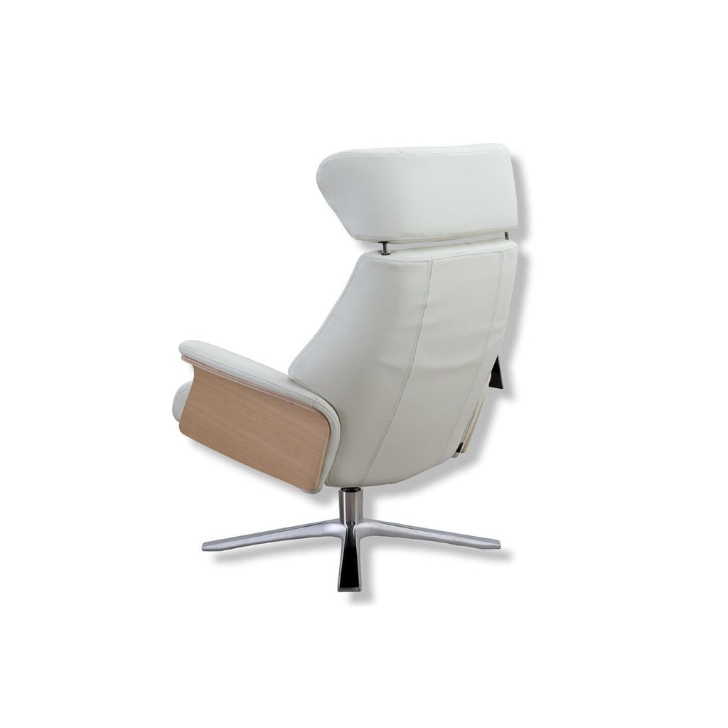 Fernsehsessel Air in Leder Fantasy pure white