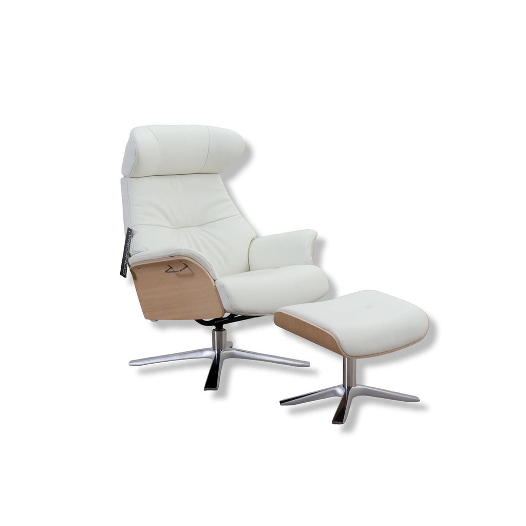 Fernsehsessel Air in Leder Fantasy pure white