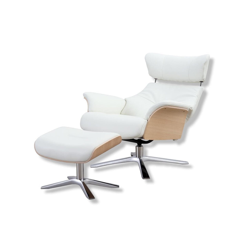 Fernsehsessel Air in Leder Fantasy pure white