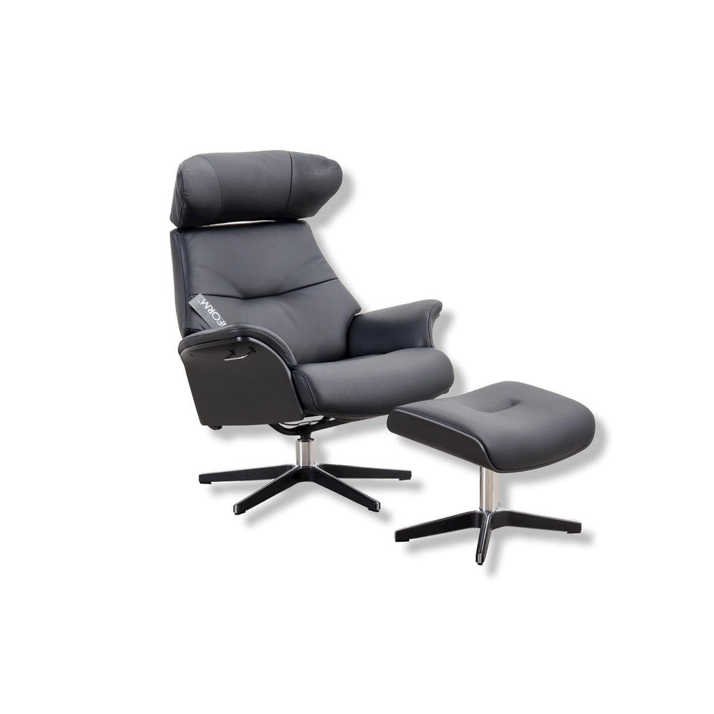 Fernsehsessel Air in Leder Fantasy schwarz