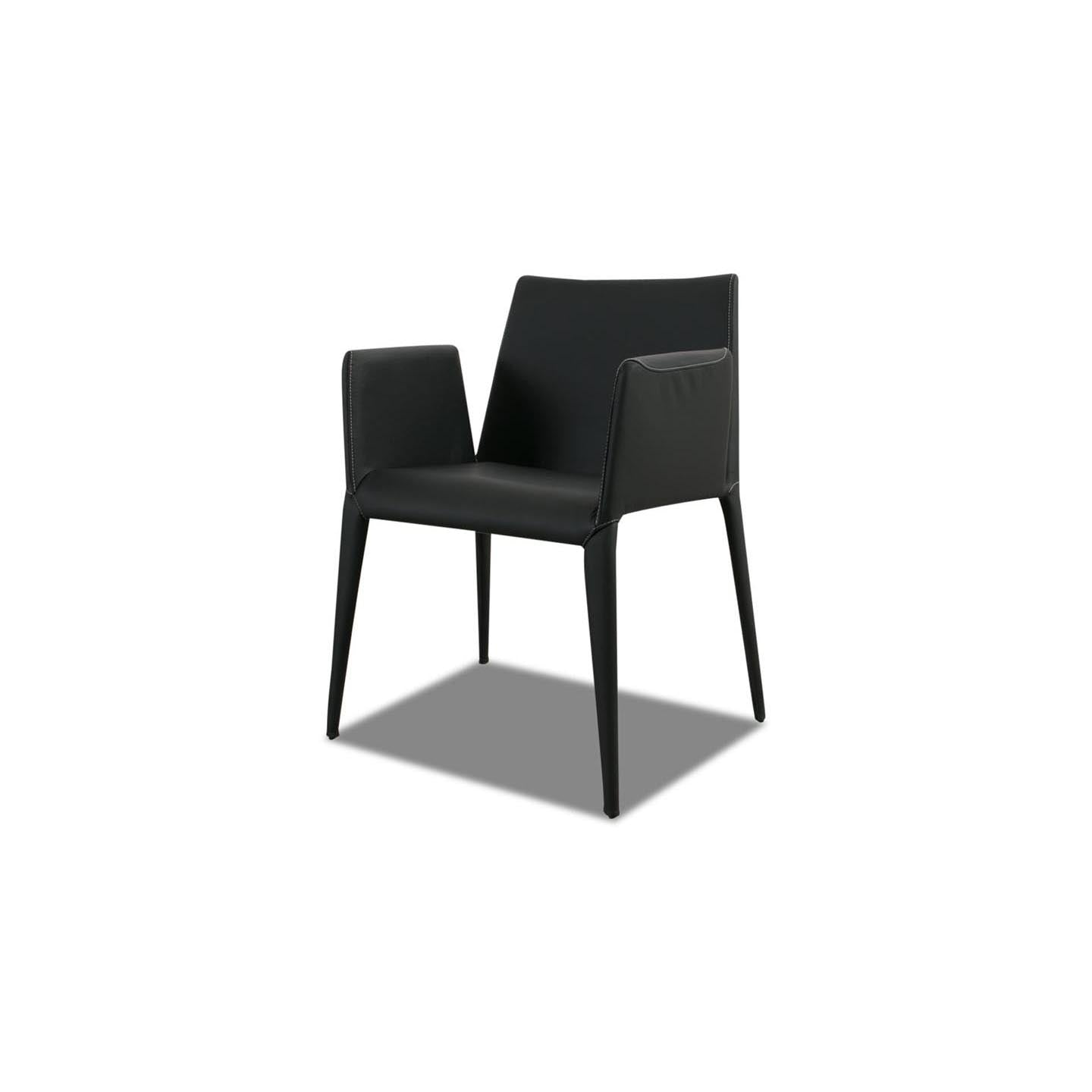 Armstuhl FILE in Leder schwarz