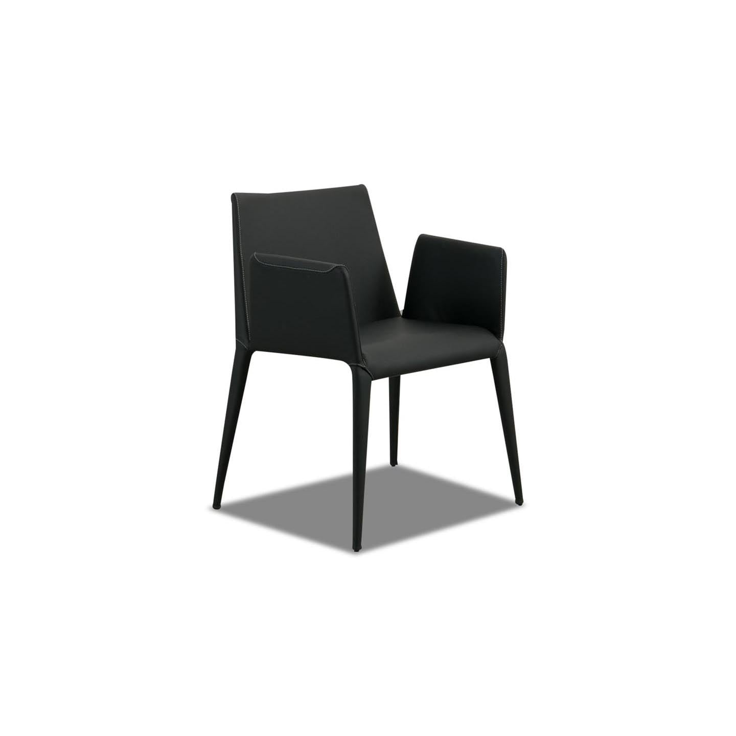 Armstuhl FILE in Leder schwarz