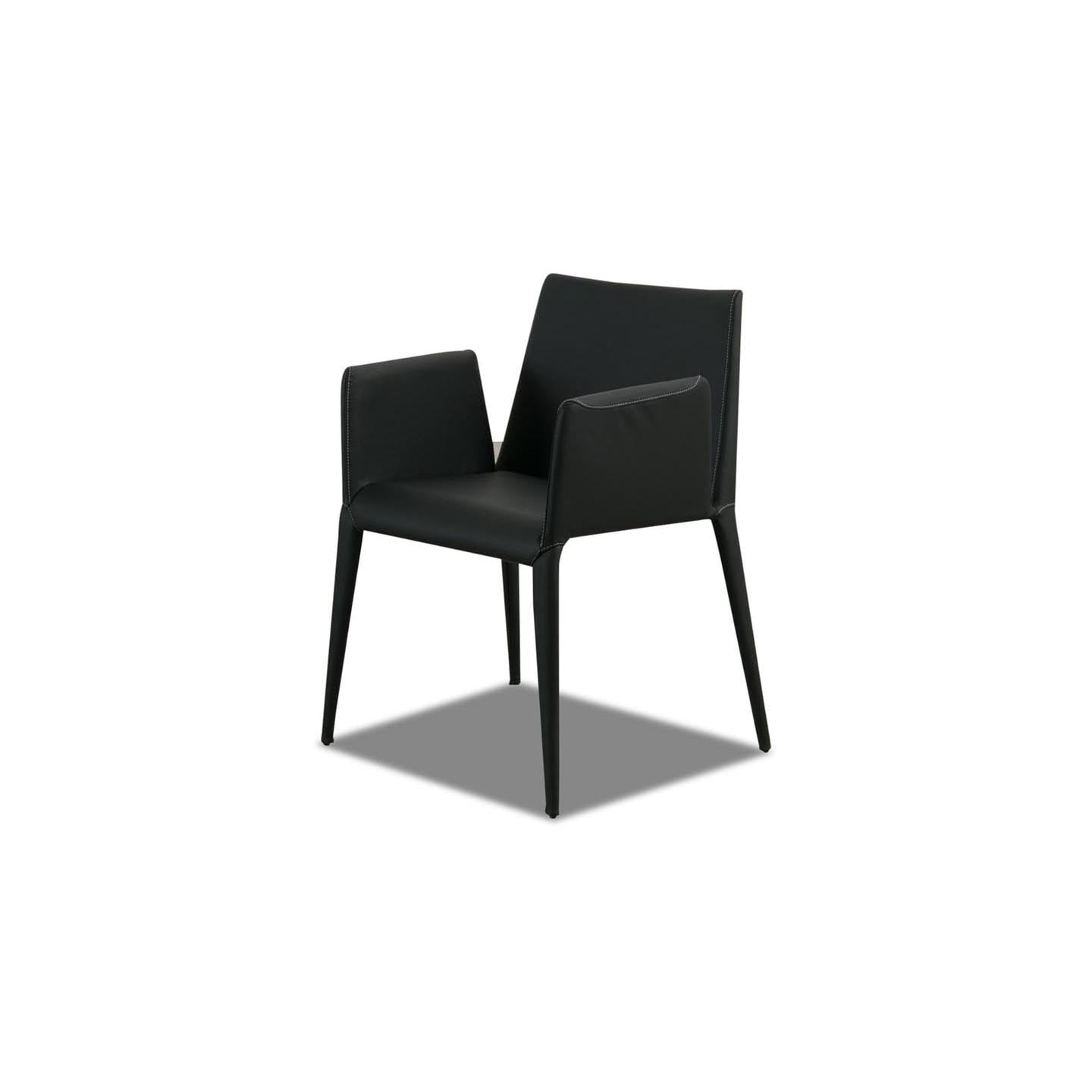Armstuhl FILE in Leder schwarz