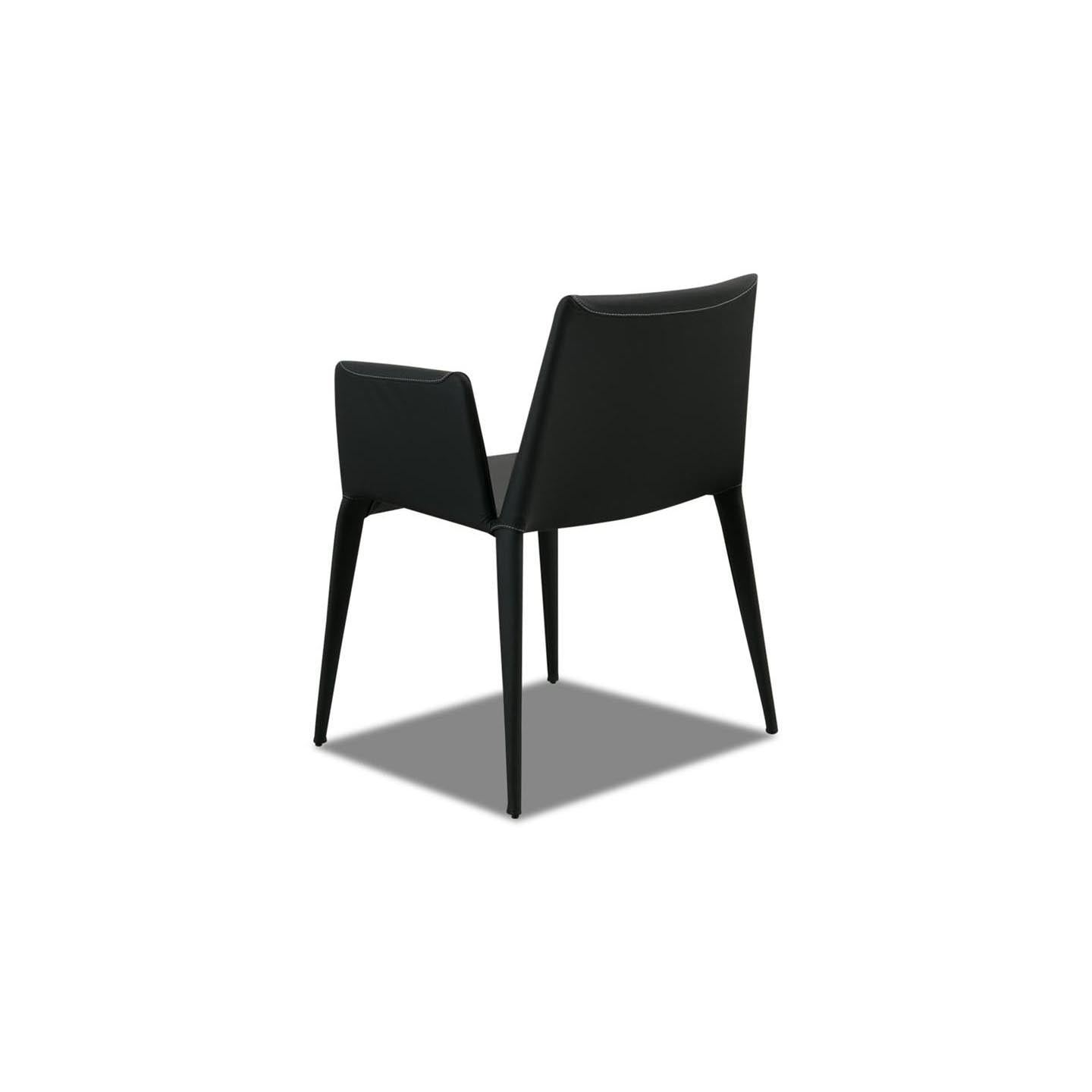 Armstuhl FILE in Leder schwarz