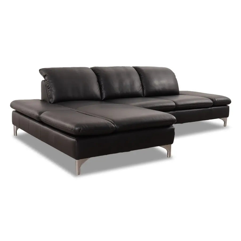 Ecksofa 15281 TAOO Variante in Leder Z77 black pearl - Sitzdesign