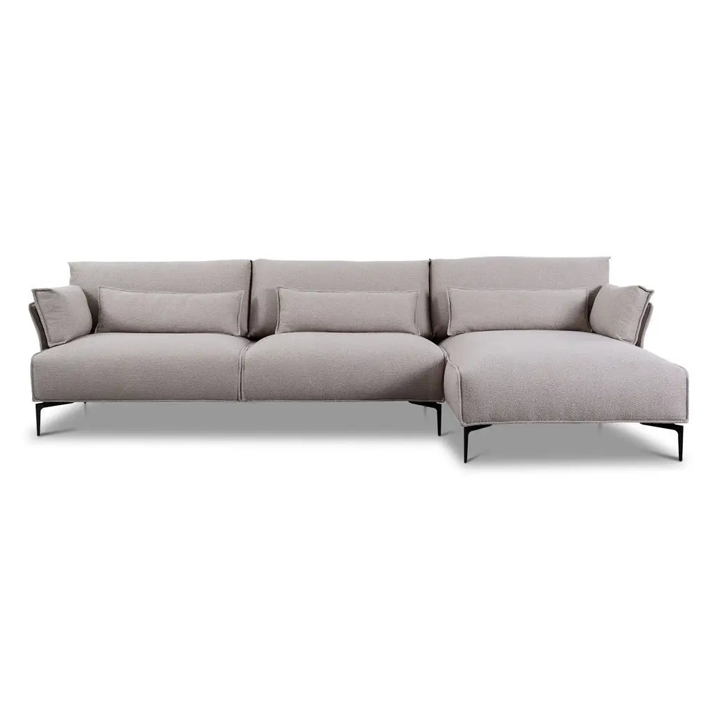 Ecksofa FEUILLE in Stoff Santos - vorstehend rechts - Ecksofa Stoff