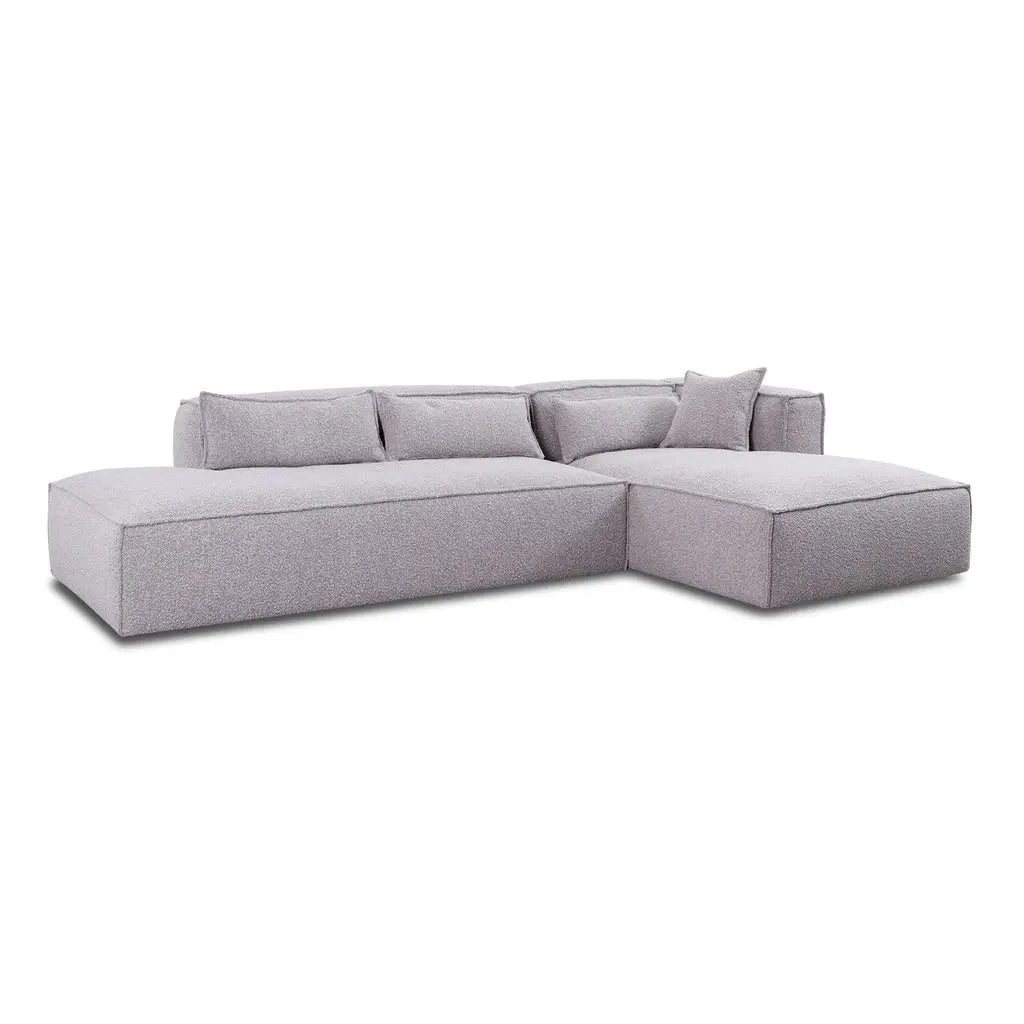 Ecksofa Softee in Bouclestoff in Hermes - Ecksofa Stoff