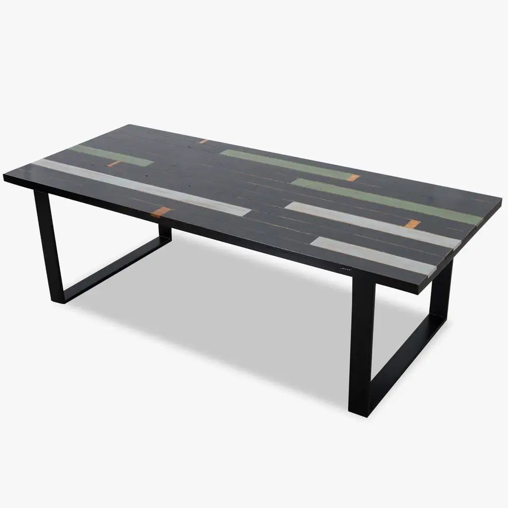 Esstisch CHILL 240x100cm schwarz - bunt - Esstisch Massivholz