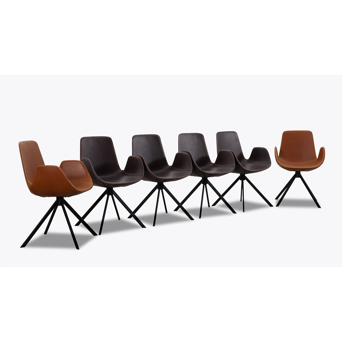 Stuhl 2er Set Jasmin in Lederoptik - Sitzdesign